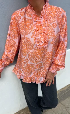Say INA Copenhagen Bluse - Pia - Orange Dream