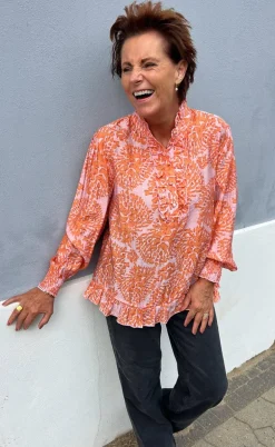 Say INA Copenhagen Bluse - Pia - Orange Dream