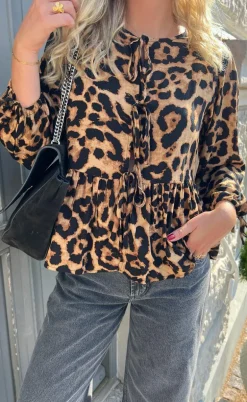 Say INA Copenhagen Bluse - Poplin - Leopard