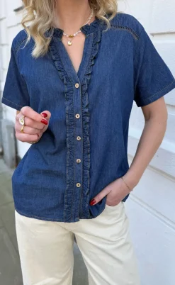 Say INA Copenhagen Bluse - Sophie - Denim Blue