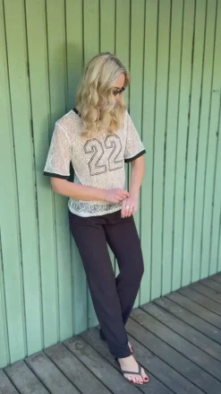 Say INA Copenhagen Bluse - Susanna Football - White Lace (vendbar)