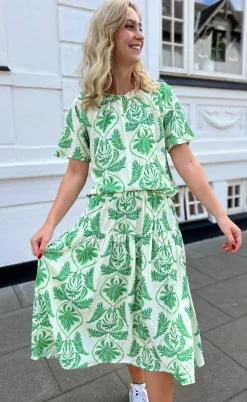 Say INA Copenhagen Bluse - Vicky - White/Green Paisley