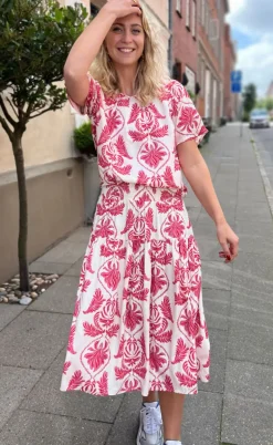 Say INA Copenhagen Bluse - Vicky - White/Pink Paisley