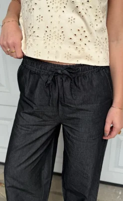 Say INA Copenhagen Bukser - Detia - Black Denim