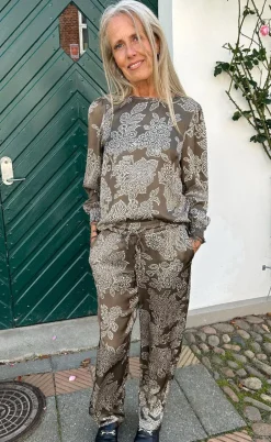 Say INA Copenhagen Bukser - Ida - Dark Brown Flower