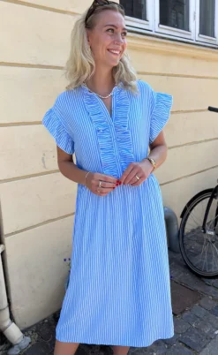 Say INA Copenhagen Kjole - Amelia - Blue Striped