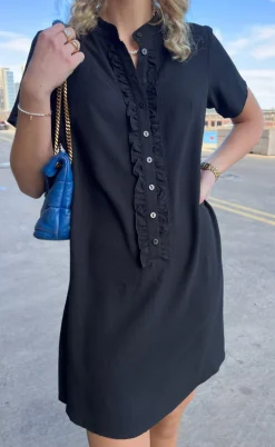 Say INA Copenhagen Kjole - Flora - Black