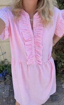 Say INA Copenhagen Kjole - Amelia - Pink Striped