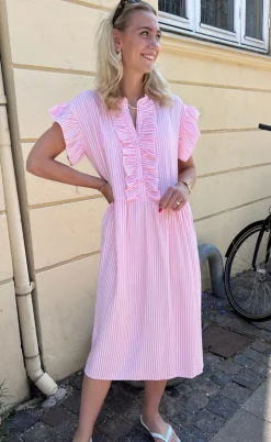 Say INA Copenhagen Kjole - Amelia - Pink Striped
