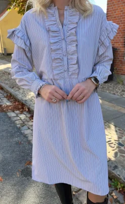 Say INA Copenhagen Kjole - Emilie - Grey Striped