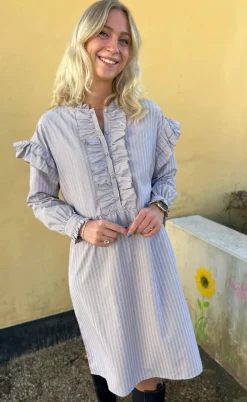Say INA Copenhagen Kjole - Emilie - Grey Striped