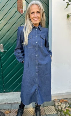 Say INA Copenhagen Kjole - Detia - Denim Blue