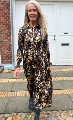 Say INA Copenhagen Kjole - Anna - Black/Brown Print