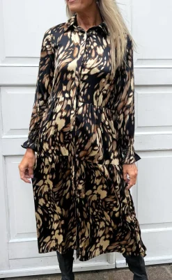 Say INA Copenhagen Kjole - Anna - Black/Brown Print