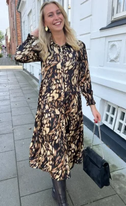 Say INA Copenhagen Kjole - Anna - Black/Brown Print