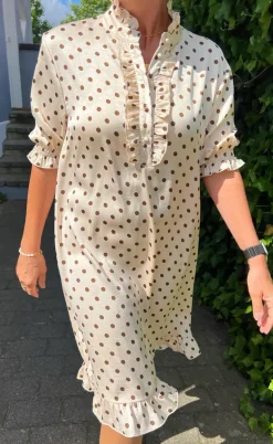 Say INA Copenhagen Kjole - Philine - Beige Dots
