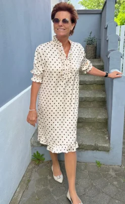 Say INA Copenhagen Kjole - Philine - Beige Dots