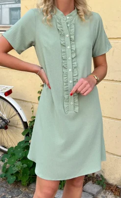 Say INA Copenhagen Kjole - Flora - Dusty Green