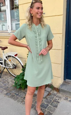 Say INA Copenhagen Kjole - Flora - Dusty Green