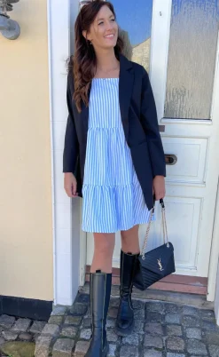 Say INA Copenhagen Kjole - Sisi - Blue White Stripe
