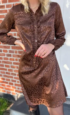 Say INA Copenhagen Kjole - Florina - Chocolate Leopard