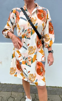 Say INA Copenhagen Kjole - Augusta - White Big Flower