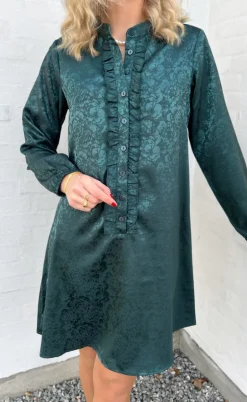 Say INA Copenhagen Kjole - Florina - Dark Green Flower