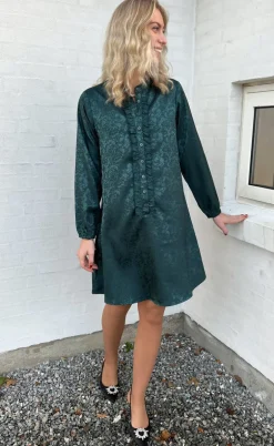 Say INA Copenhagen Kjole - Florina - Dark Green Flower