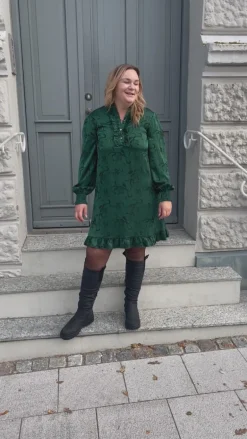 Say INA Copenhagen Kjole - Florina - Dark Green Flower