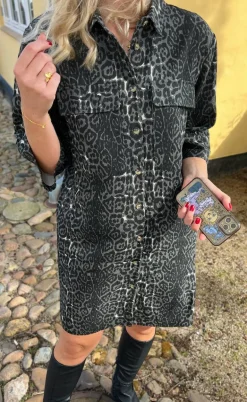 Say INA Copenhagen Kjole - Calla - Grey Leopard