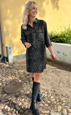 Say INA Copenhagen Kjole - Calla - Grey Leopard