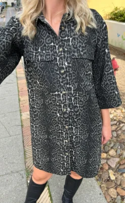 Say INA Copenhagen Kjole - Calla - Grey Leopard