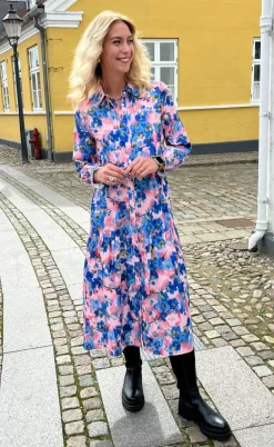 Say INA Copenhagen Kjole - Anna - Blue Flower