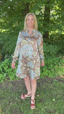 Say INA Copenhagen Kjole - Augusta - Leopard / Flower