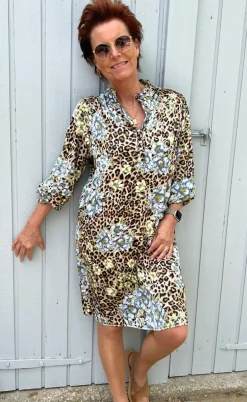 Say INA Copenhagen Kjole - Augusta - Leopard / Flower
