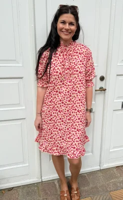 Say INA Copenhagen Kjole - Philine - Pink / Red Flowers