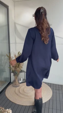 Say INA Copenhagen Kjole - Hazel - Navy Blue