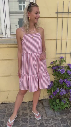 Say INA Copenhagen Kjole - Sisi - Red White Stripe