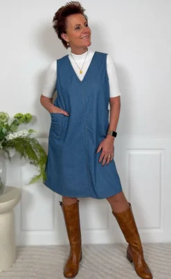 Say INA Copenhagen Kjole - Ania Spencer - Light Blue Denim