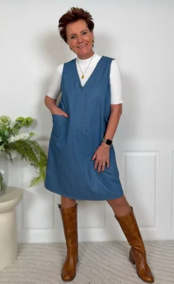 Say INA Copenhagen Kjole - Ania Spencer - Light Blue Denim