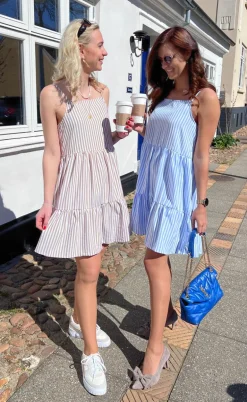 Say INA Copenhagen Kjole - Sisi - Brown White Stripe