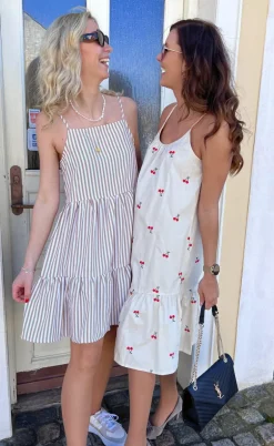 Say INA Copenhagen Kjole - Sisi - Brown White Stripe