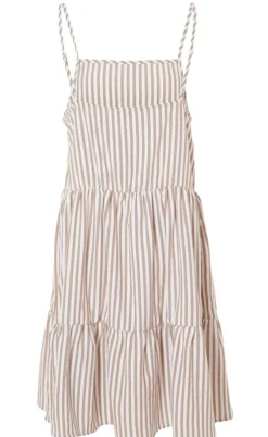 Say INA Copenhagen Kjole - Sisi - Brown White Stripe