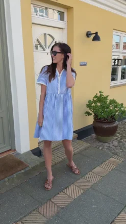 Say INA Copenhagen Kjole - Catja Summer - Blue Striped W. Lace