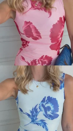 Say INA Copenhagen Kjole - Sophia Mesh - Rosy Flower