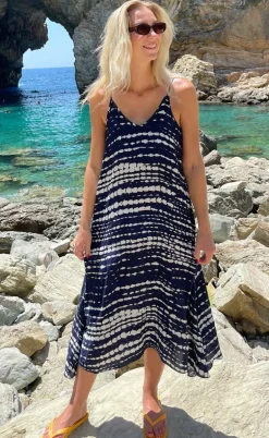 Say INA Copenhagen Kjole - Klara - Navy Tie Dye