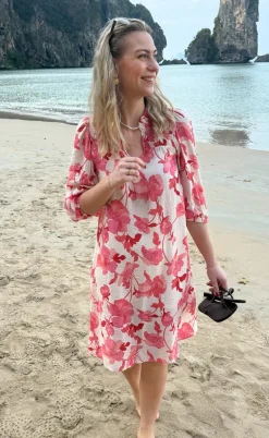 Say INA Copenhagen Kjole - Amara - Pink Flowers