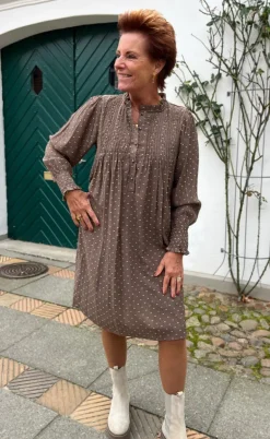 Say INA Copenhagen Kjole - Natalia - Dark Brown W. Dots