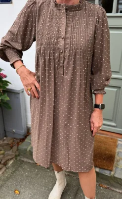 Say INA Copenhagen Kjole - Natalia - Dark Brown W. Dots