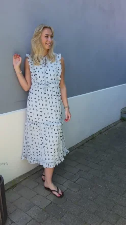 Say INA Copenhagen Kjole - Lilja Bow Dress - Light Blue W. Black Bows